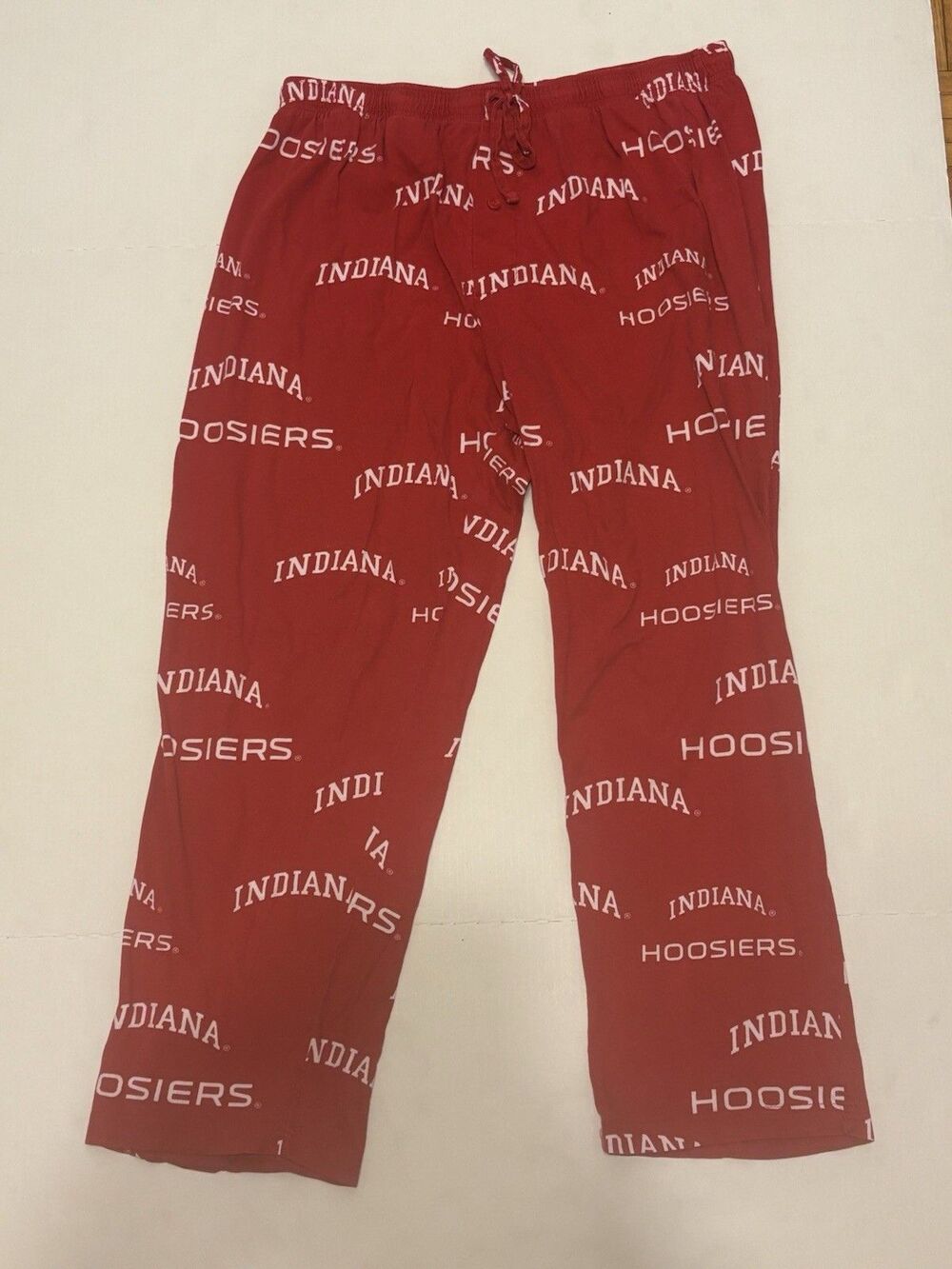 Ridell Indiana Hoosiers Red/White All-Over Print Pajama Lounge Pants L/G